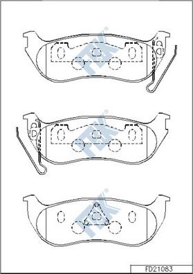 FBK FD21083 - Kit de plaquettes de frein, frein à disque cwaw.fr