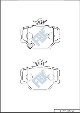 FBK FD21087M - Kit de plaquettes de frein, frein à disque cwaw.fr