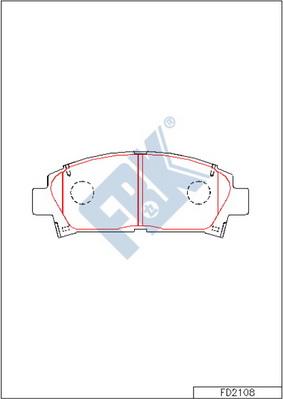 FBK FD2108 - Kit de plaquettes de frein, frein à disque cwaw.fr