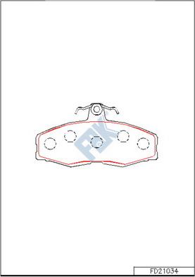 FBK FD21034 - Kit de plaquettes de frein, frein à disque cwaw.fr