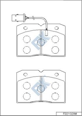 FBK FD21029M - Kit de plaquettes de frein, frein à disque cwaw.fr