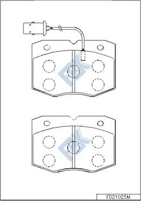 FBK FD21025M - Kit de plaquettes de frein, frein à disque cwaw.fr