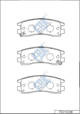 FBK FD21022M - Kit de plaquettes de frein, frein à disque cwaw.fr