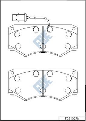 FBK FD21027M - Kit de plaquettes de frein, frein à disque cwaw.fr