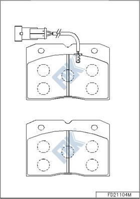 FBK FD21104M - Kit de plaquettes de frein, frein à disque cwaw.fr