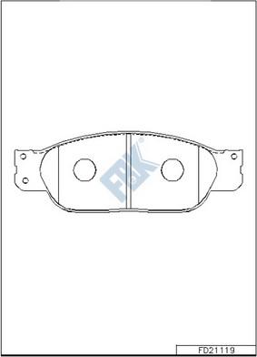 FBK FD21119 - Kit de plaquettes de frein, frein à disque cwaw.fr