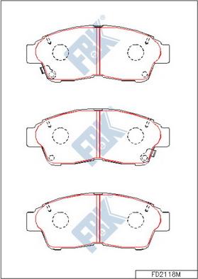 FBK FD2118M - Kit de plaquettes de frein, frein à disque cwaw.fr