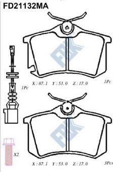 FBK FD21132MA - Kit de plaquettes de frein, frein à disque cwaw.fr