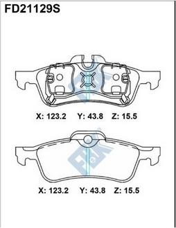 FBK FD21129S - Kit de plaquettes de frein, frein à disque cwaw.fr