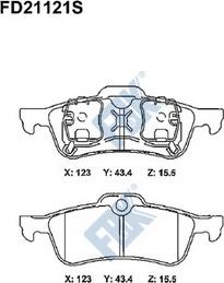 FBK FD21121S - Kit de plaquettes de frein, frein à disque cwaw.fr