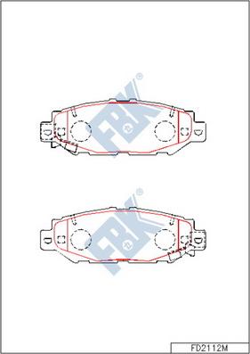 FBK FD2112M - Kit de plaquettes de frein, frein à disque cwaw.fr