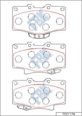 FBK FD2117M - Kit de plaquettes de frein, frein à disque cwaw.fr