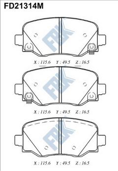 FBK FD21314M - Kit de plaquettes de frein, frein à disque cwaw.fr