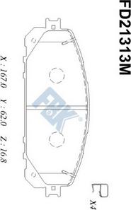 FBK FD21313M - Kit de plaquettes de frein, frein à disque cwaw.fr