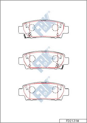 FBK FD2131M - Kit de plaquettes de frein, frein à disque cwaw.fr