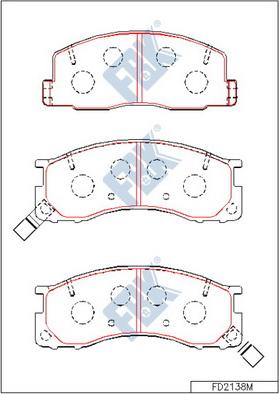 FBK FD2138M - Kit de plaquettes de frein, frein à disque cwaw.fr