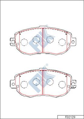 FBK FD2129 - Kit de plaquettes de frein, frein à disque cwaw.fr