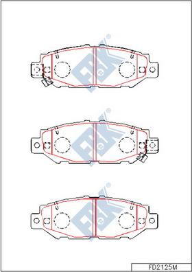 FBK FD2125M - Kit de plaquettes de frein, frein à disque cwaw.fr