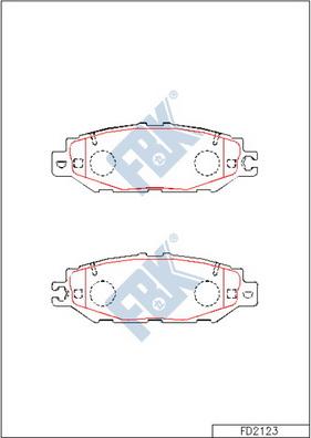 FBK FD2123 - Kit de plaquettes de frein, frein à disque cwaw.fr