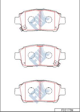 FBK FD2173M - Kit de plaquettes de frein, frein à disque cwaw.fr