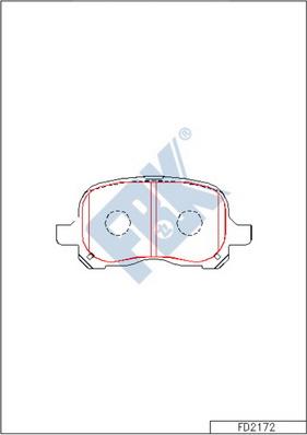 FBK FD2172 - Kit de plaquettes de frein, frein à disque cwaw.fr