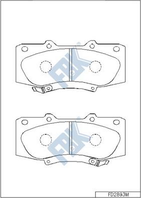 FBK FD2893M - Kit de plaquettes de frein, frein à disque cwaw.fr