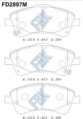 FBK FD2897MAS - Kit de plaquettes de frein, frein à disque cwaw.fr