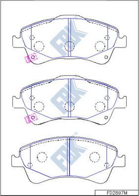 AUGROS 55603815 - Kit de plaquettes de frein, frein à disque cwaw.fr