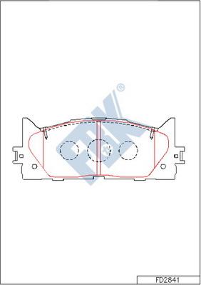 FBK FD2841 - Kit de plaquettes de frein, frein à disque cwaw.fr