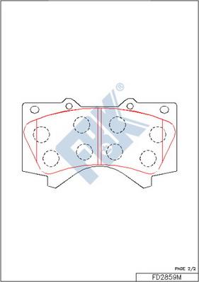 FBK FD2859M - Kit de plaquettes de frein, frein à disque cwaw.fr