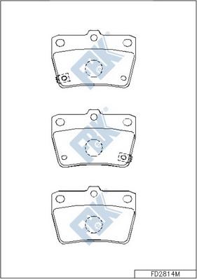 FBK FD2814M - Kit de plaquettes de frein, frein à disque cwaw.fr