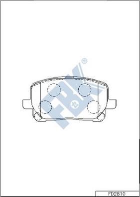 FBK FD2810 - Kit de plaquettes de frein, frein à disque cwaw.fr