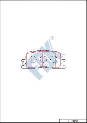 FBK FD2884 - Kit de plaquettes de frein, frein à disque cwaw.fr