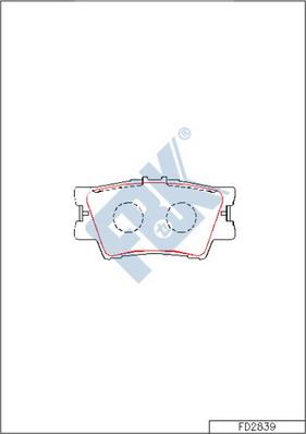 FBK FD2839 - Kit de plaquettes de frein, frein à disque cwaw.fr