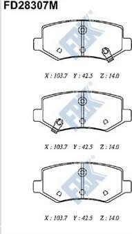 FBK FD28307M - Kit de plaquettes de frein, frein à disque cwaw.fr