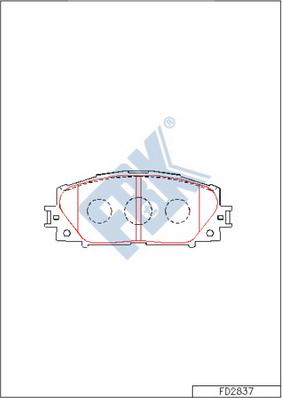 FBK FD2837 - Kit de plaquettes de frein, frein à disque cwaw.fr