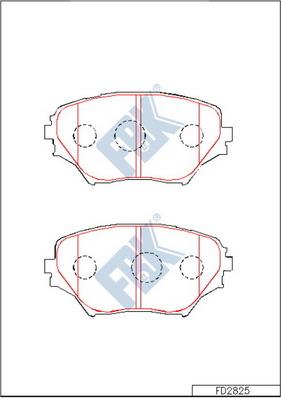 FBK FD2825 - Kit de plaquettes de frein, frein à disque cwaw.fr