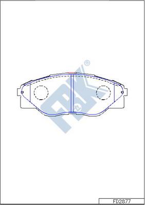 FBK FD2877 - Kit de plaquettes de frein, frein à disque cwaw.fr