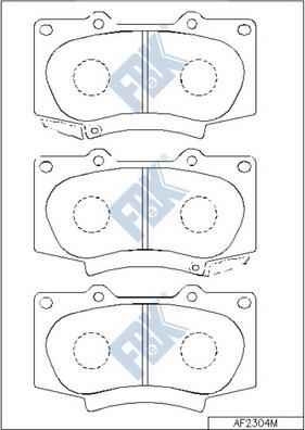 FBK FD2304M - Kit de plaquettes de frein, frein à disque cwaw.fr