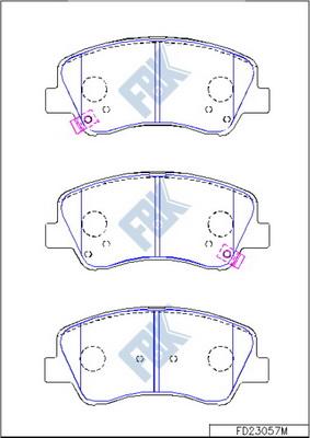 FBK FD23057M - Kit de plaquettes de frein, frein à disque cwaw.fr