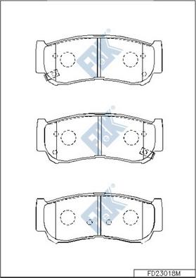 FBK FD23018M - Kit de plaquettes de frein, frein à disque cwaw.fr