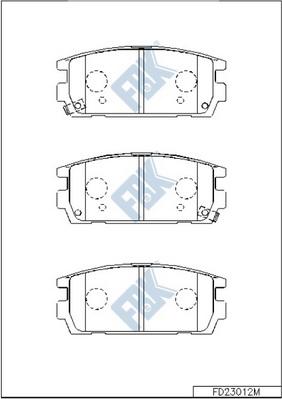 FBK FD23012M - Kit de plaquettes de frein, frein à disque cwaw.fr