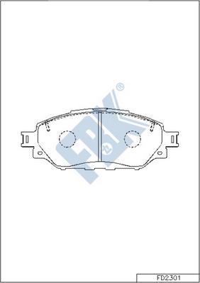 FBK FD2301 - Kit de plaquettes de frein, frein à disque cwaw.fr