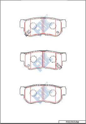 FBK FD23033M - Kit de plaquettes de frein, frein à disque cwaw.fr