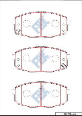 FBK FD23037M - Kit de plaquettes de frein, frein à disque cwaw.fr