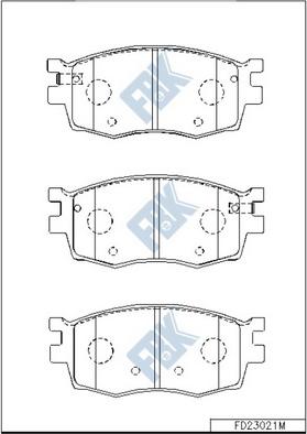 FBK FD23021M - Kit de plaquettes de frein, frein à disque cwaw.fr