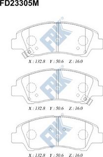 FBK FD23305M - Kit de plaquettes de frein, frein à disque cwaw.fr