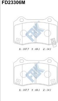 FBK FD23306M - Kit de plaquettes de frein, frein à disque cwaw.fr