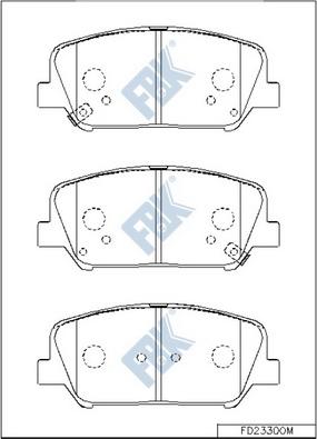 FBK FD23300M - Kit de plaquettes de frein, frein à disque cwaw.fr