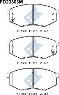 FBK FD23303M - Kit de plaquettes de frein, frein à disque cwaw.fr